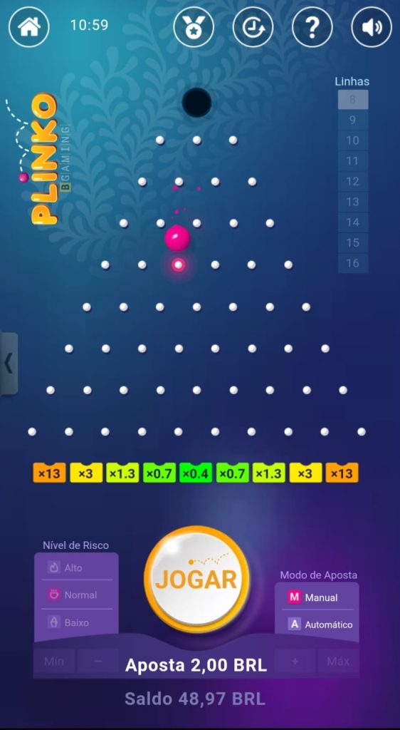 Captura de tela jogo Plinko