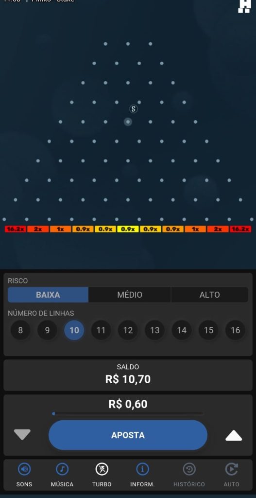 Captura de tela Plinko na Stake