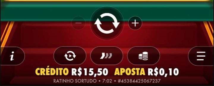Captura de tela do painel do Ratinho Sortudo