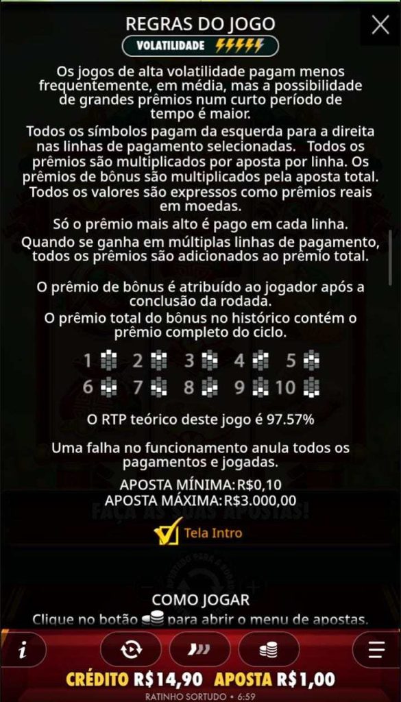 Informações do jogo Ratinho Sortudo