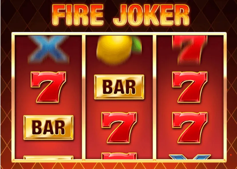 Diferentes figuras na bobina 3x3 do slot Fire Joker