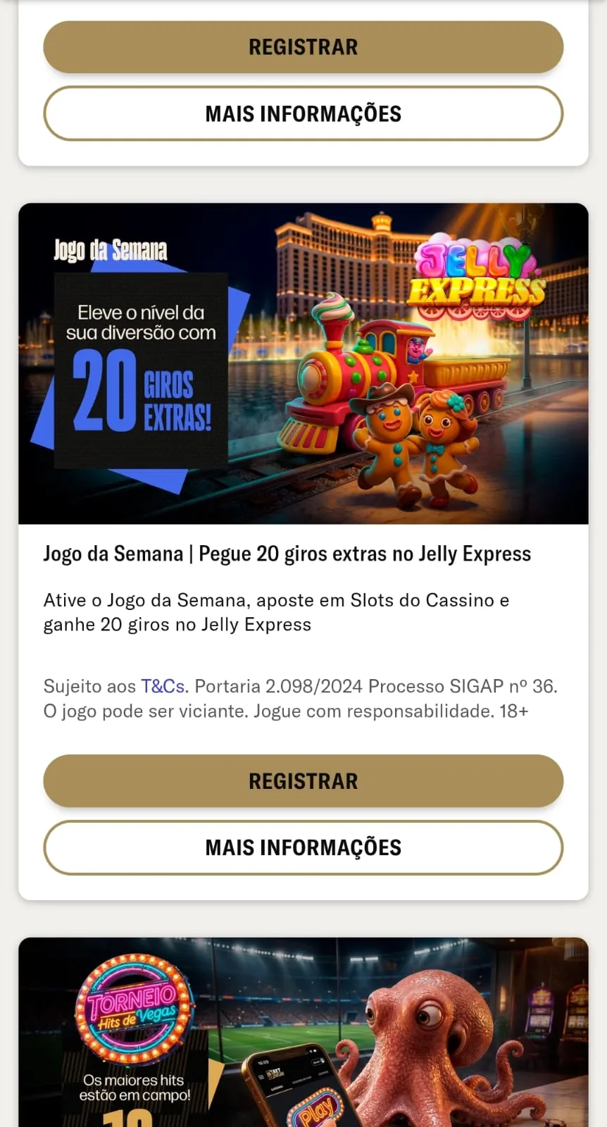 Oferta Jogo da Semana | 20 giros extras no Jelly Express da BetMGM.