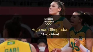 Programação da Olimpíada nesta quinta (5) e sexta (6); o que assistir, canais e horários