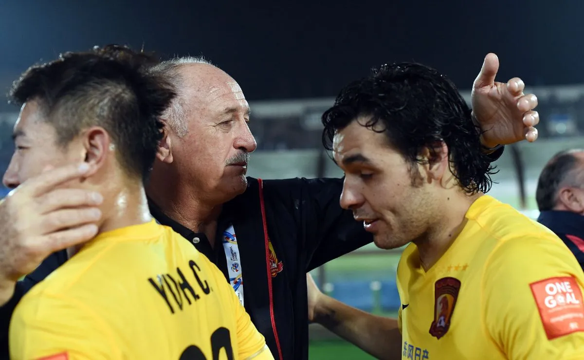 Luiz Felipe Scolari durante passagem pelo Guangzhou Evergrande, da China.