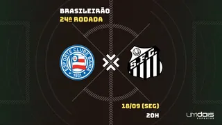 Bahia x Santos: Escalações prováveis, como assistir, data e horário