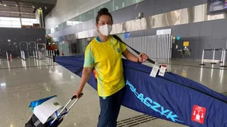 Ana Sátila é a primeira atleta do Brasil a embarcar para a Olimpíada