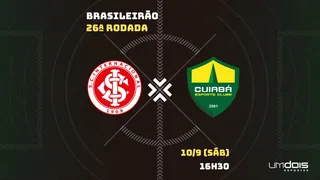 Internacional x Cuiabá: veja onde assistir ao vivo, horário, escalações e arbitragem