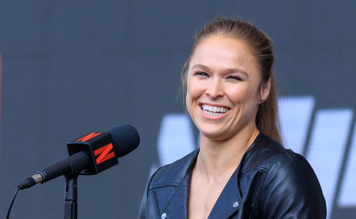 Ronda Rousey em entrevista coletiva.