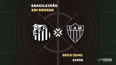 Santos x Atlético-MG: veja onde assistir ao vivo, horário, escalações e arbitragem