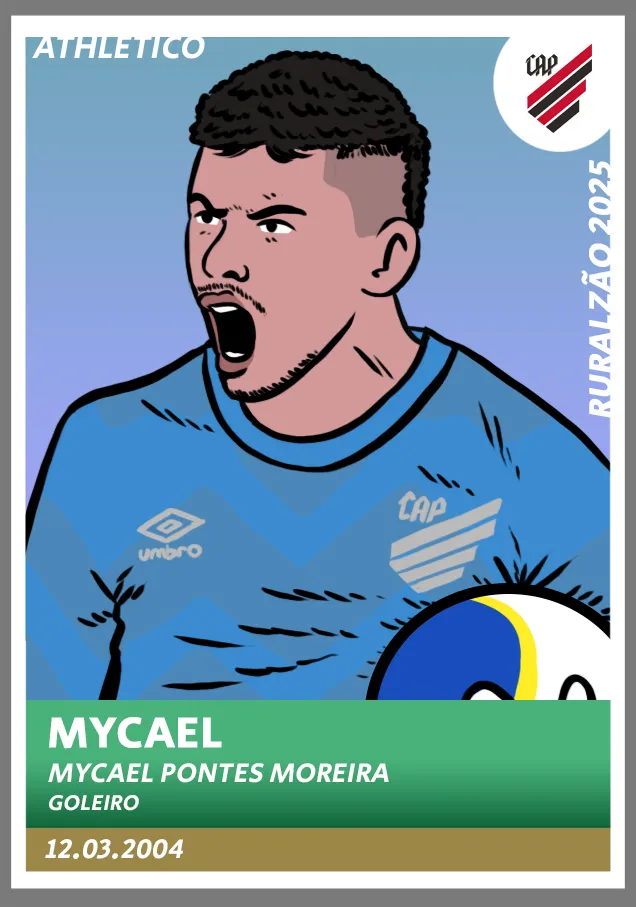 Guia Paranaense 2025 - figurinha Mycael Athletico