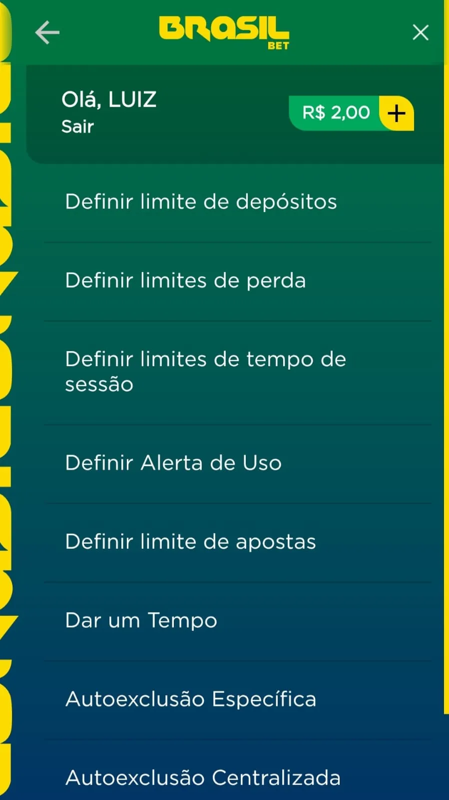 Ferramentas de jogo responsável na Brasil Bet com definição de limite de depósitos, de perdas, autoexclusão e mais.