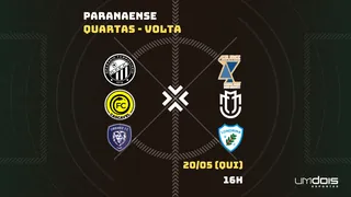 Paranaense define três semifinalistas nesta quinta-feira; confira os duelos