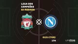 Liverpool x Napoli: veja onde assistir ao vivo, horário, escalações e arbitragem