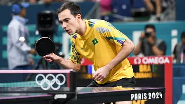 Hugo Calderano não resiste a francês e perde disputa pelo bronze em Paris