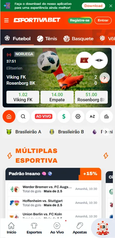 Plataforma de esportes da Esportiva Bet