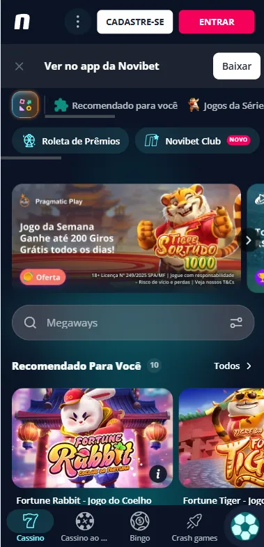 Ganhe até 200 Giros Grátis no Jogo da Semana na Novibet