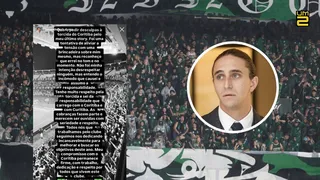 Filho de bilionário equatoriano pede desculpas à torcida do Coritiba após postagem