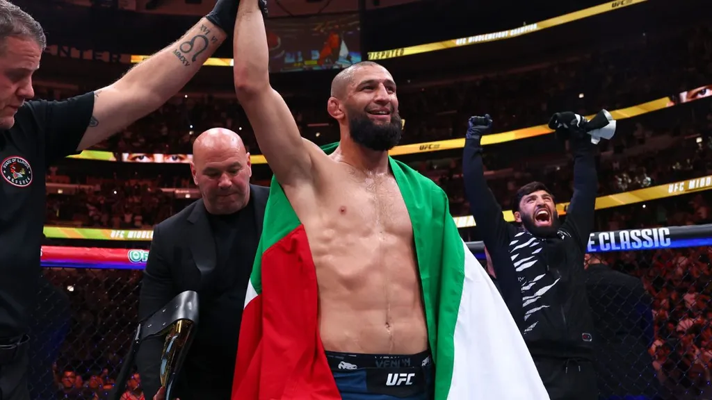 Khamzat Chimaev no UFC 319. Foto: Divulgação/UFC