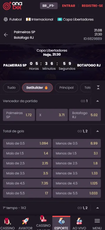Sistema de Criar Aposta da Onabet