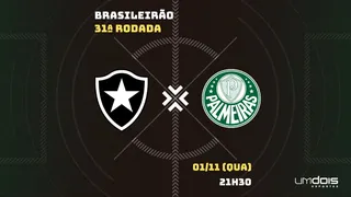 Botafogo x Palmeiras: Escalações prováveis, como assistir, data e horário
