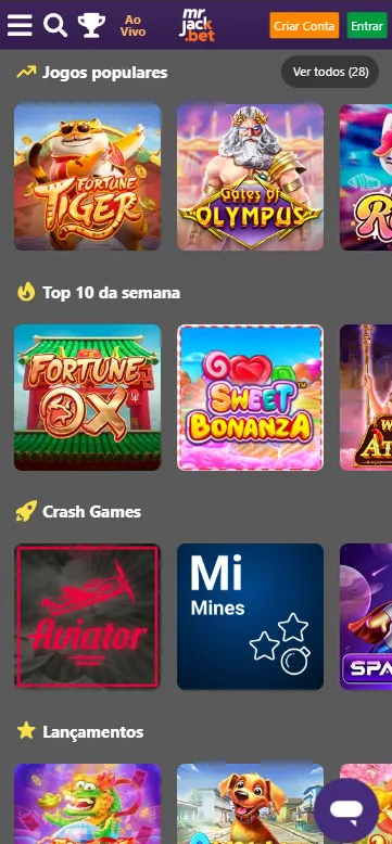 Jogos de Cassino da MrJack.Bet