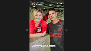 Com câncer terminal, influencer assiste à vitória do Athletico sobre o Vasco