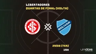 Internacional x Bolívar: Escalações prováveis, como assistir, data e horário