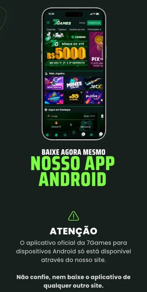 Download do aplicativo Android da 7Games.BET