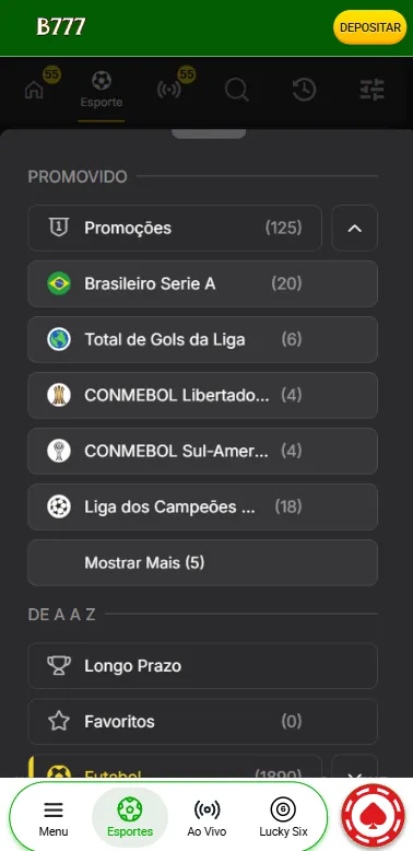 Competições em destaque na Brazino777, incluindo Série A do Brasileirão