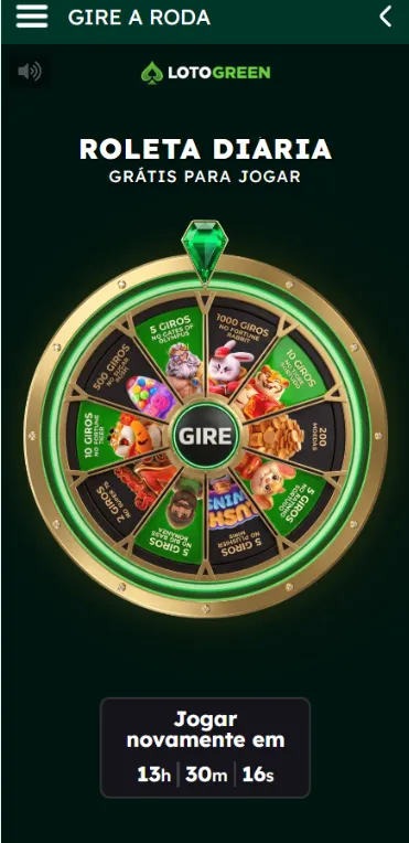 Roleta Diária na Lotogreen com até 1.000 giros grátis no Fortune Rabbit