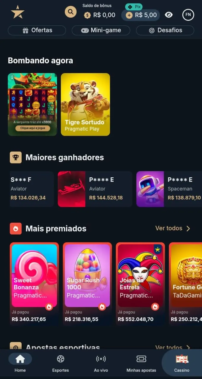 Jogos bombando agora na Estrelabet e mais premiados, incluindo Sweet Bonanza e Sugar Rush 1000