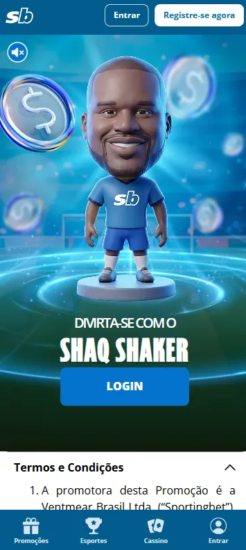 Promoção Shaq Shaker com recompensas diárias 