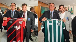 Dirigentes da dupla Atletiba se reúnem com Bolsonaro por apoio à Lei do Mandante