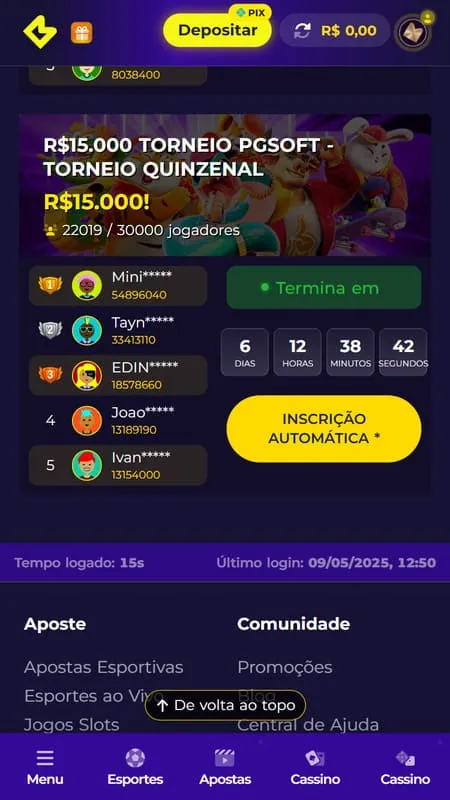 Torneio quinzenal para Fortune Mouse na Multibet, com prêmio de R$ 15 mil e finalização em 6 dias 