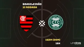 Flamengo x Coritiba: Escalações prováveis, como assistir, data e horário