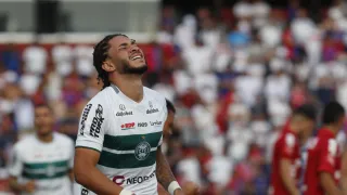 Luizão celebra primeiro gol pelo Coritiba e Morínigo cobra: “Que seja ainda melhor”
