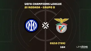 Internazionale x Benfica: Escalações prováveis, como assistir, data e horário