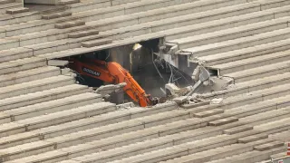 Athletico inicia demolição em setor interditado da Arena da Baixada