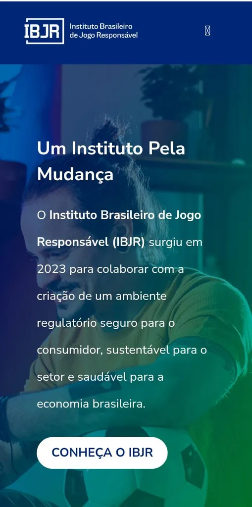 Site do Instituto Brasileiro do Jogo Responsável voltado para colaborar com um ambiente regulatório seguro.