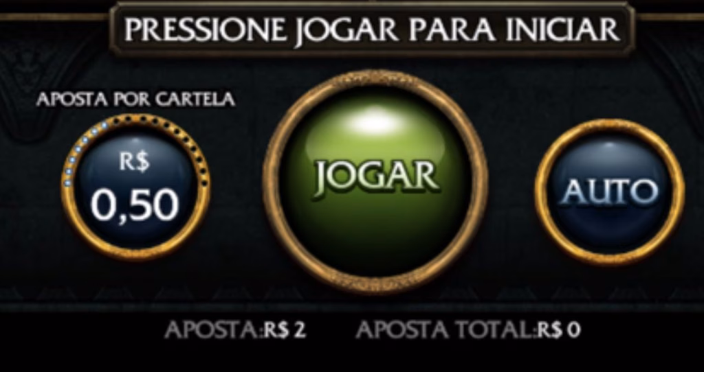 Botões para definir o valor da aposta, para modo automático e para jogar a rodada.