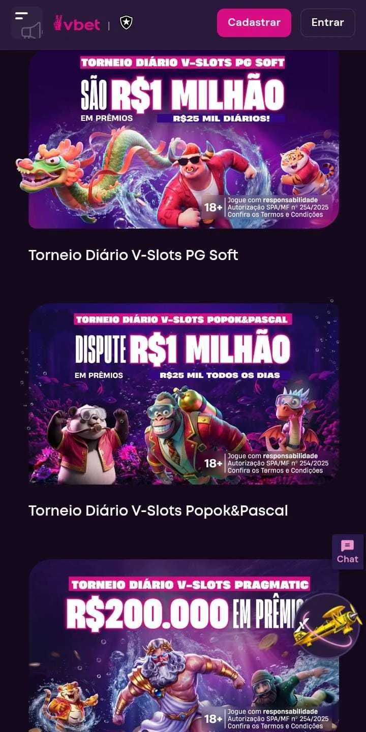 Personagens de jogos de cassino nos banners promocionais do Torneio de slots PG Soft, Poopok e Pragmatic Play