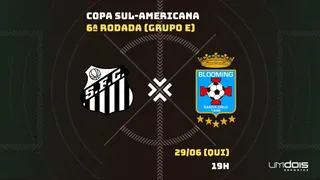 Santos x Blooming: Escalações prováveis, como assistir, data e horário