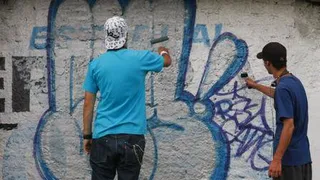 O Atletiba transformado em arte de rua