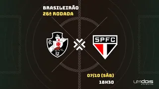 Vasco x São Paulo: onde assistir, horário e escalações da partida pelo Brasileirão