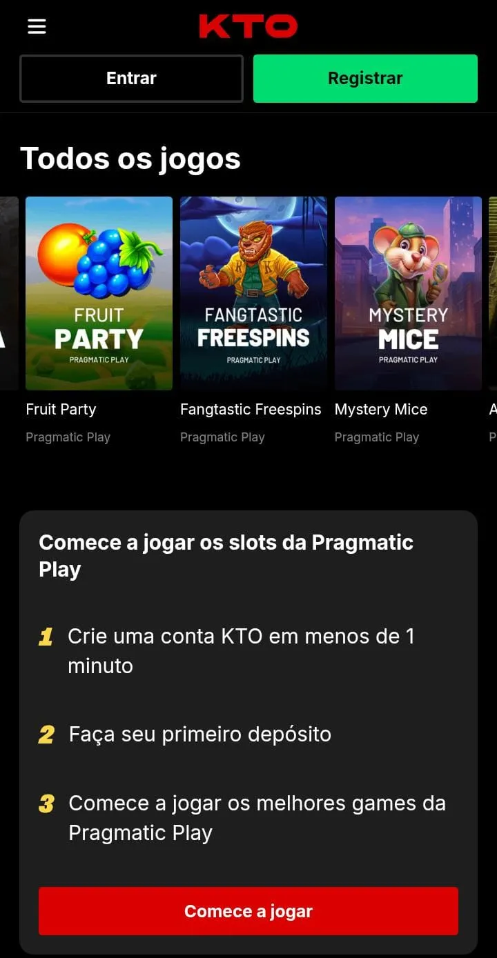 3 jogos da Pragmatic Play da KTO, incluindo Fruit Party, e instruções de como jogar
