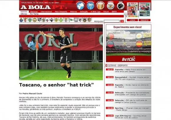Reprodução / A Bola