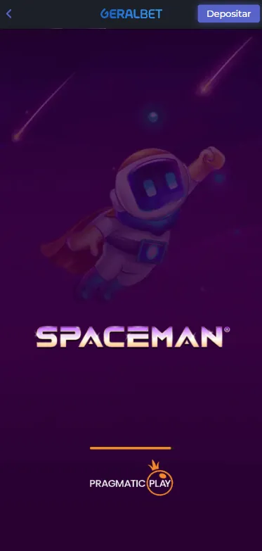 Captura de tela de uma rodada em andamento do Spaceman na Geralbet