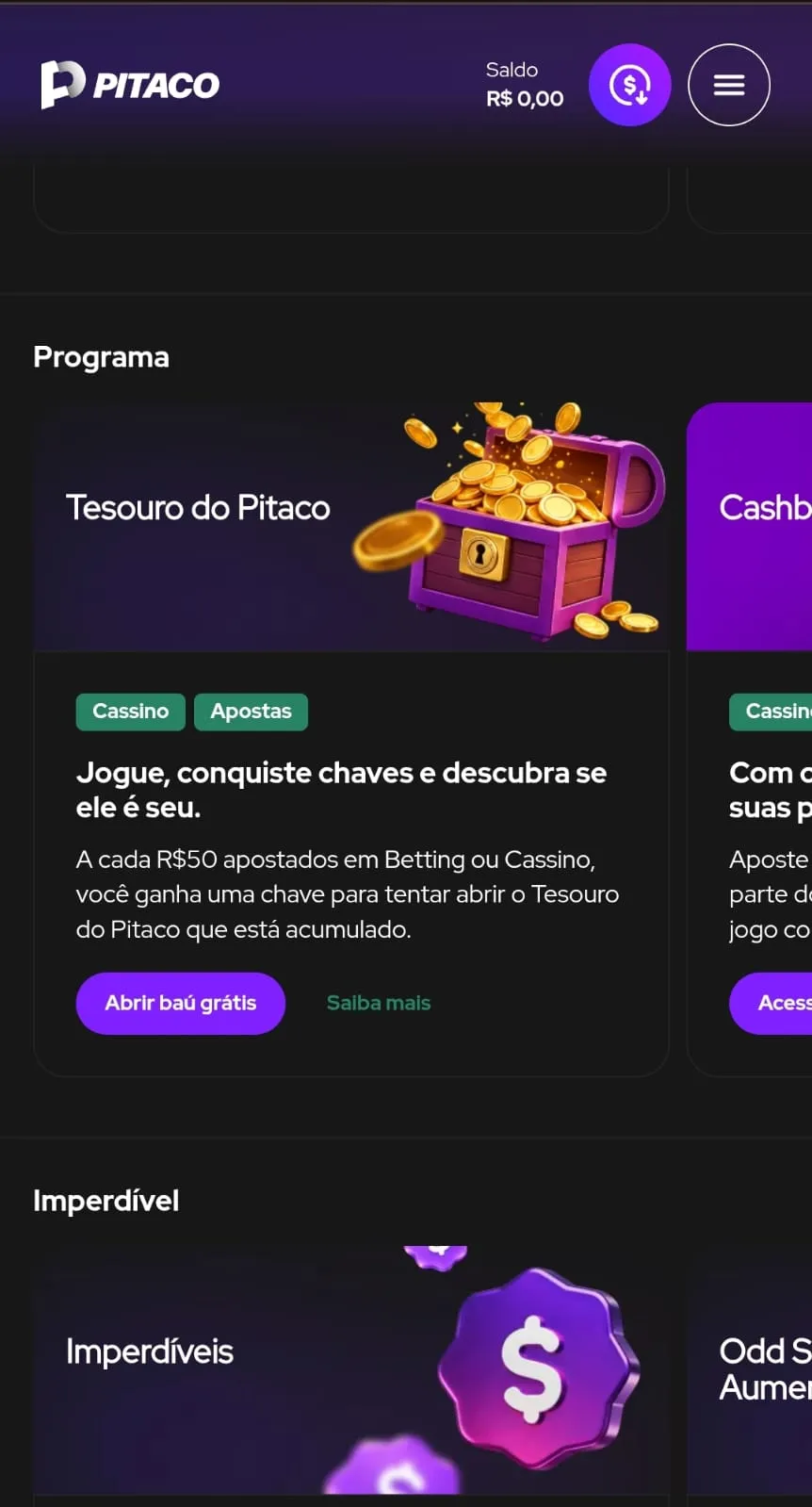 Tesouro do Picato com prêmio acumulativo em "Coroas do Pitaco" que podem ser usadas nos esportes e cassino  