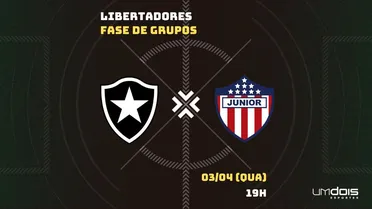 Botafogo x Junior Barranquilla: escalações prováveis, como assistir, data e horário
