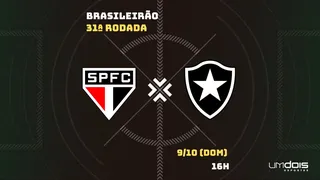 São Paulo x Botafogo: veja onde assistir ao vivo, horário, escalações e arbitragem